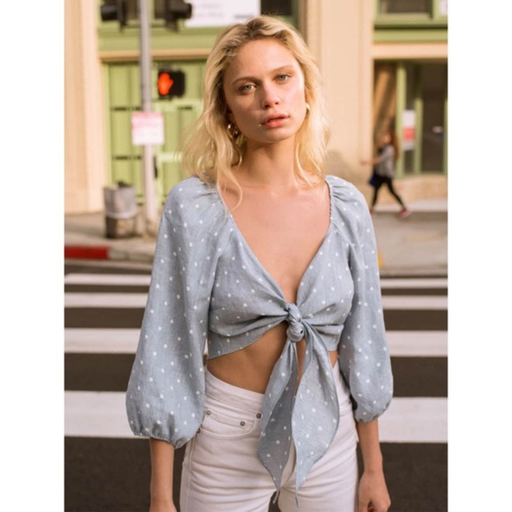 NWT Reformation Peach top XS